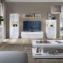 Lyon 2-Drawer TV Cabinet with LED Lighting in White High Gloss Finish
