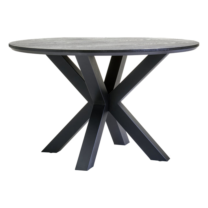 Salford Dining Table with Black Metal Legs