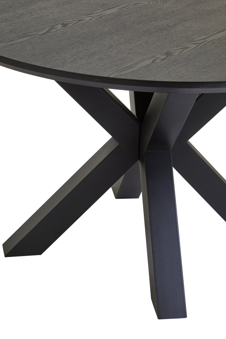 Salford Dining Table with Black Metal Legs