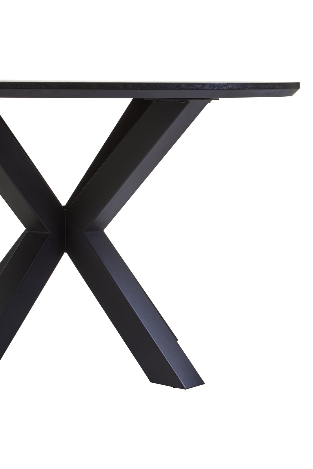 Salford Dining Table with Black Metal Legs