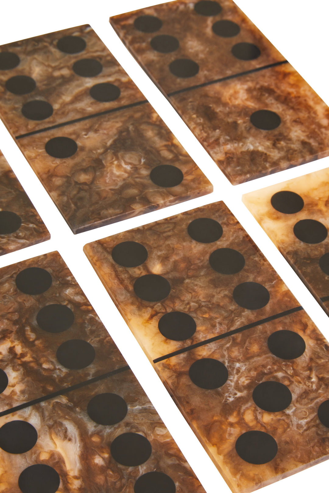 Churchill Brown & Black Dominoes Game Set