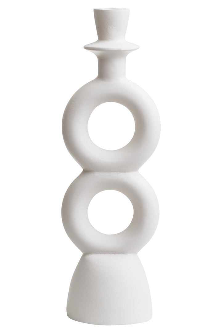 Virelia Cream Large Candle Holder