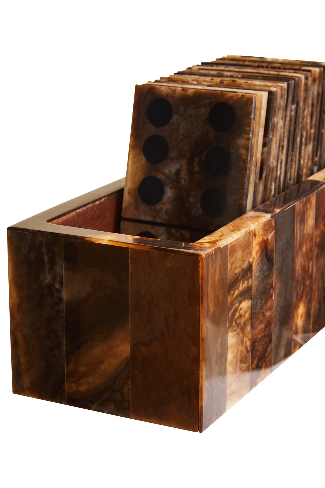 Churchill Brown & Black Dominoes Game Set