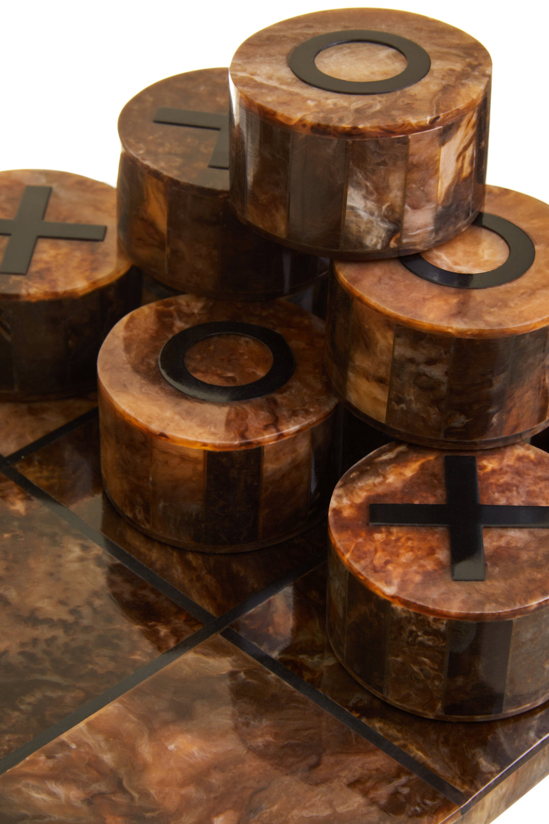Churchill Brown & Black Noughts and Crosses Game