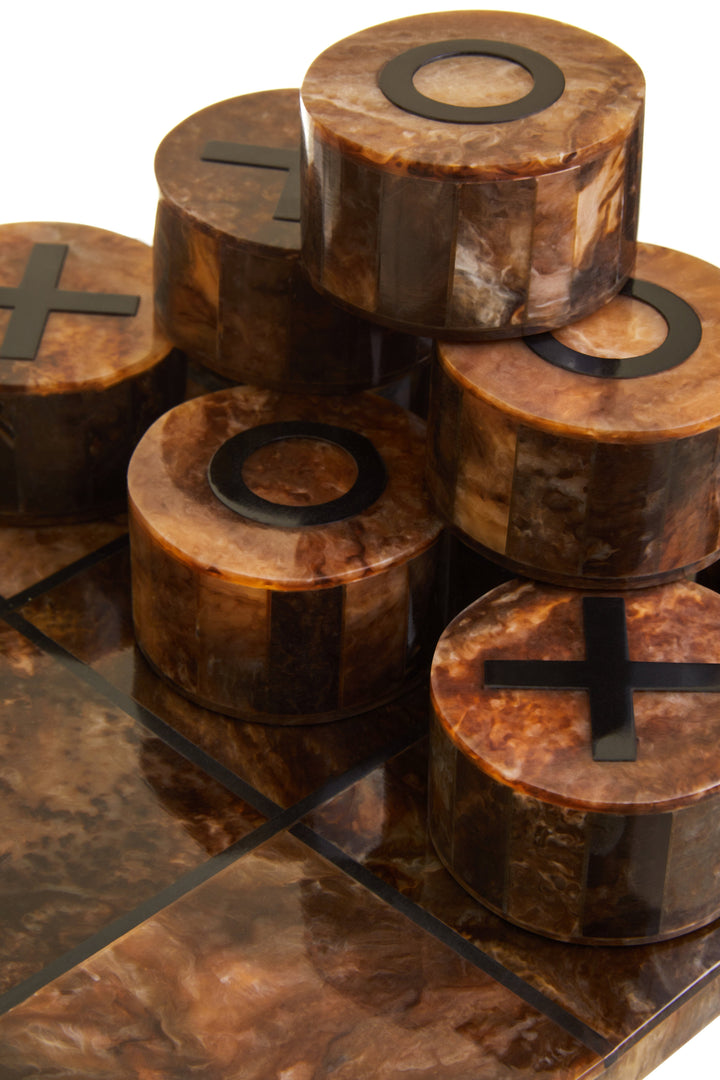 Churchill Brown & Black Noughts and Crosses Game