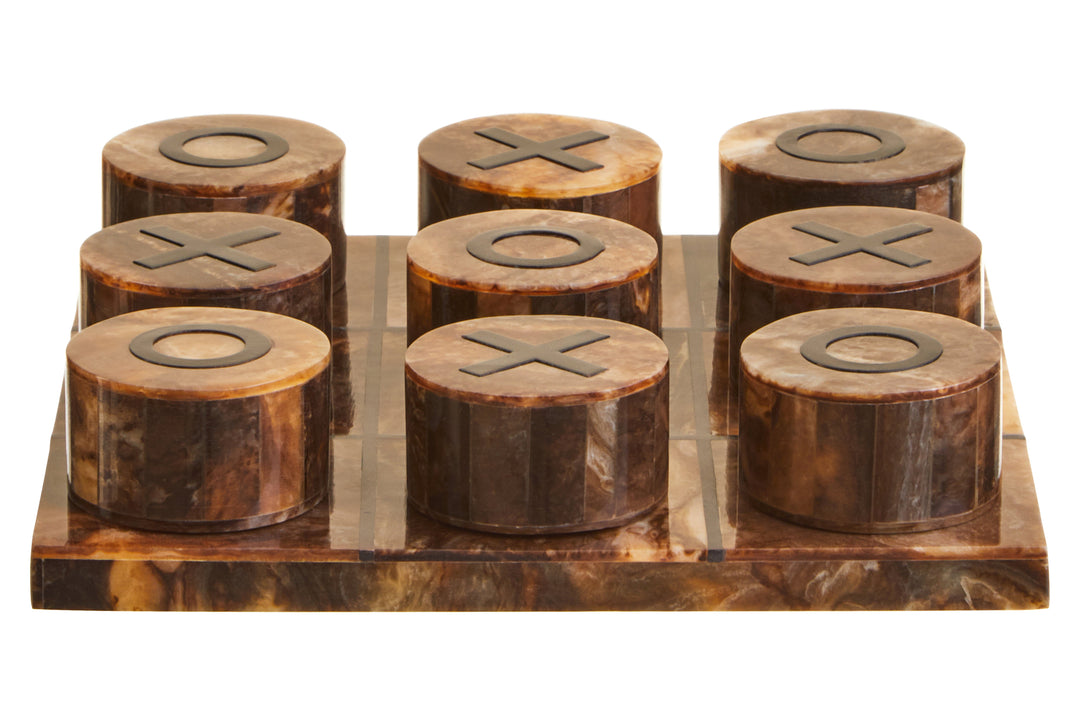 Churchill Brown & Black Noughts and Crosses Game