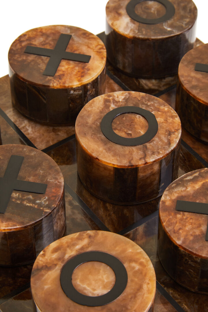 Stanhope Games Domino Set – Brown & Black Finish