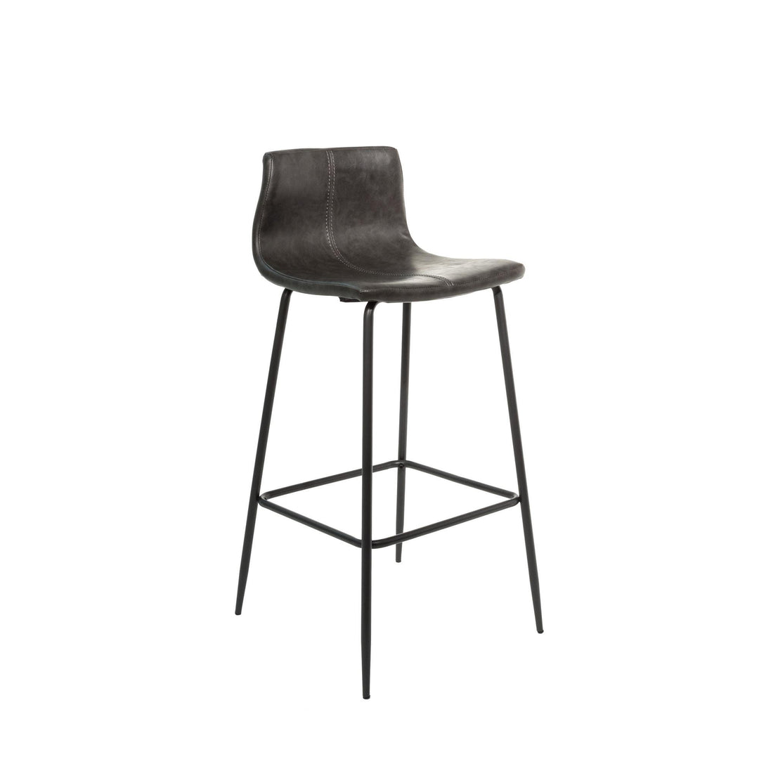Kavira Barstool Vegan Leather Grey SET OF 2