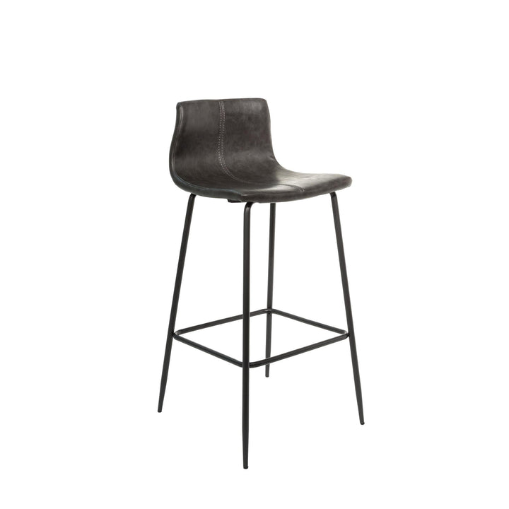 Kavira Barstool Vegan Leather Grey SET OF 2
