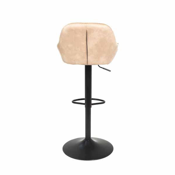 Morvella Gas Lift Bar Stool - Oyster Moleskin SET OF 2
