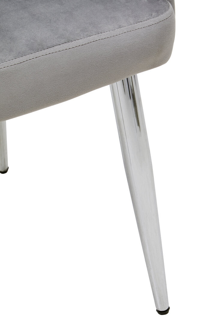 Linea Light Blue Velvet Angular Dining Chair