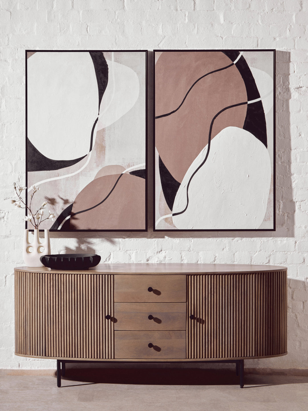 Abstract Sundown Tones Canvas Art 2 of Earthy Wall Set