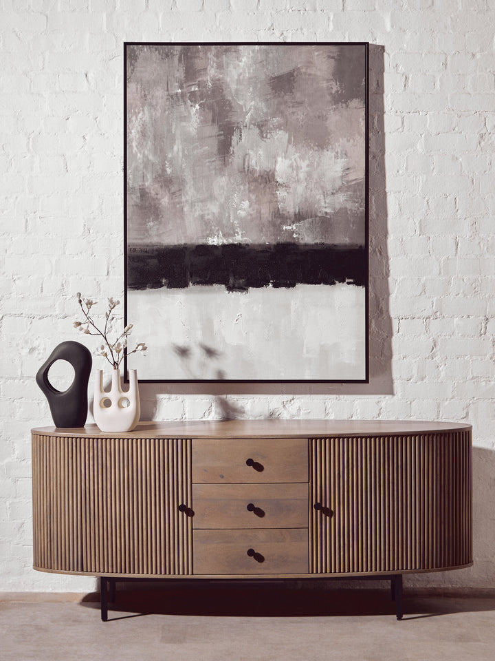Textured Monochrome Art Sundown Canvas Wall