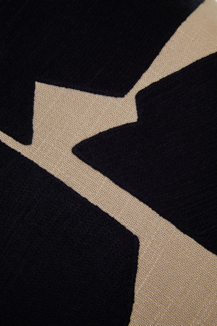Natural and Black Cushion Oakridge Square Ozella