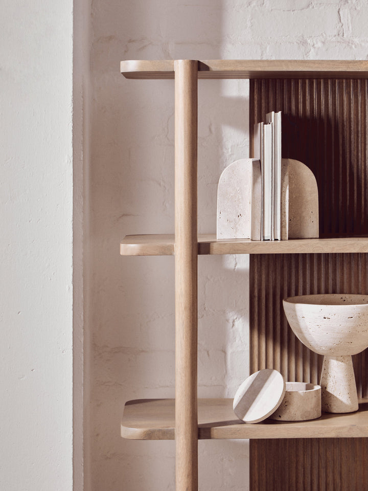 Torello Grey Mango Wood 5-Tier Shelf Unit