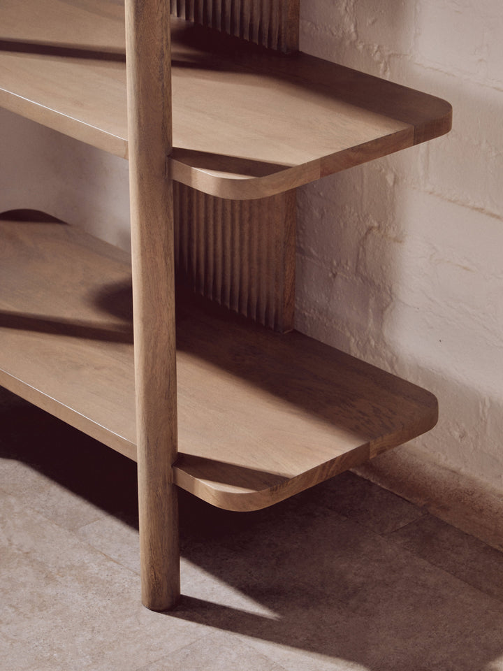Torello Grey Mango Wood 5-Tier Shelf Unit