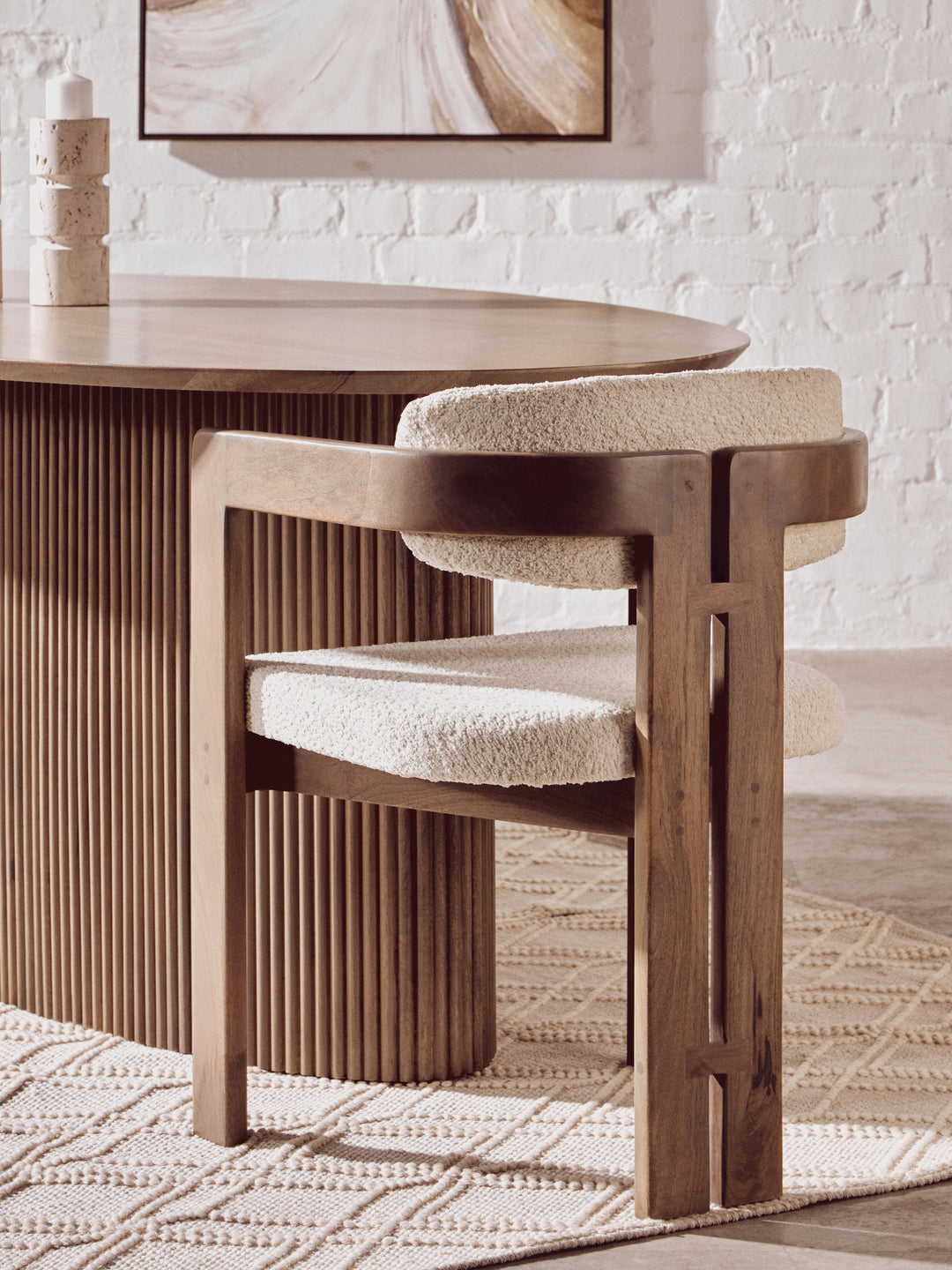 Torello Grey Mango Wood Dining Chair