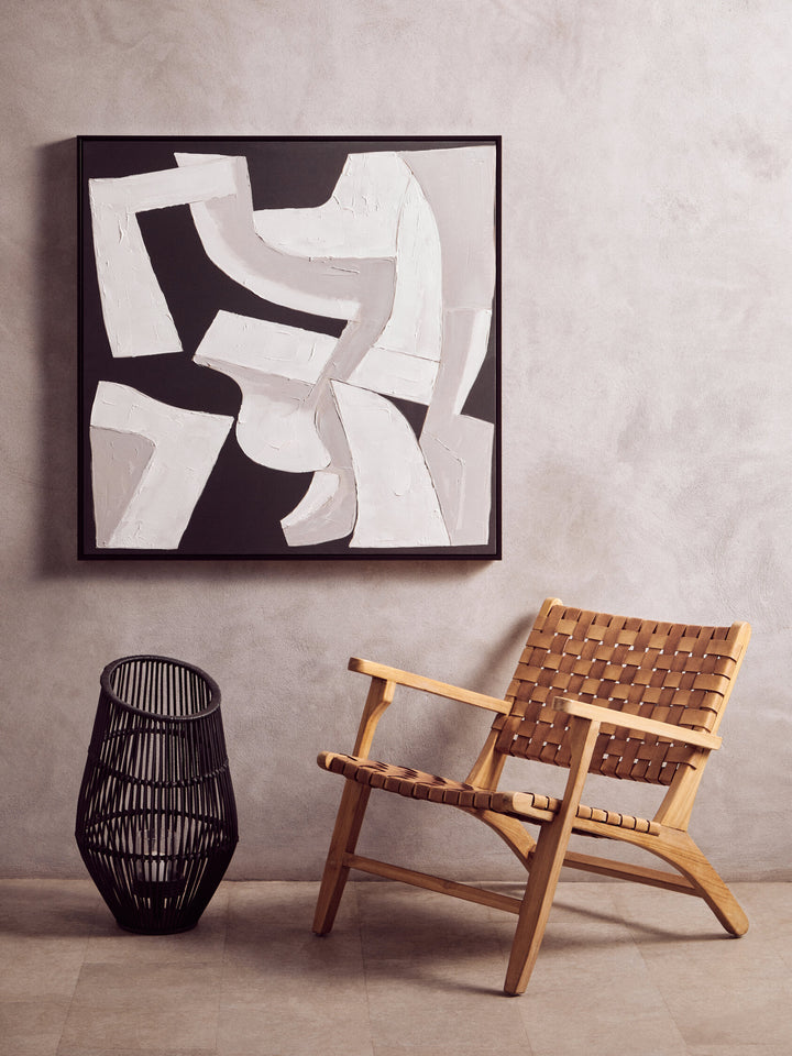 Art Wall Textured Abstract Sundown Monochrome