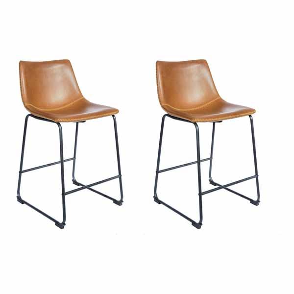 Nevoria Counter Stool Tan SET OF 2