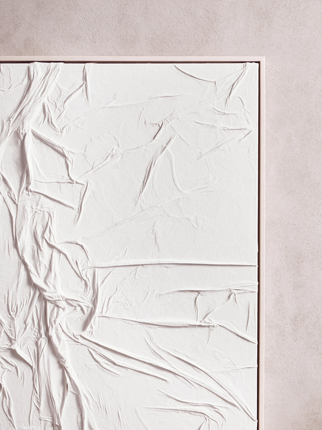 Painted Hand Fabric Wall White Art Sundown Sculptural