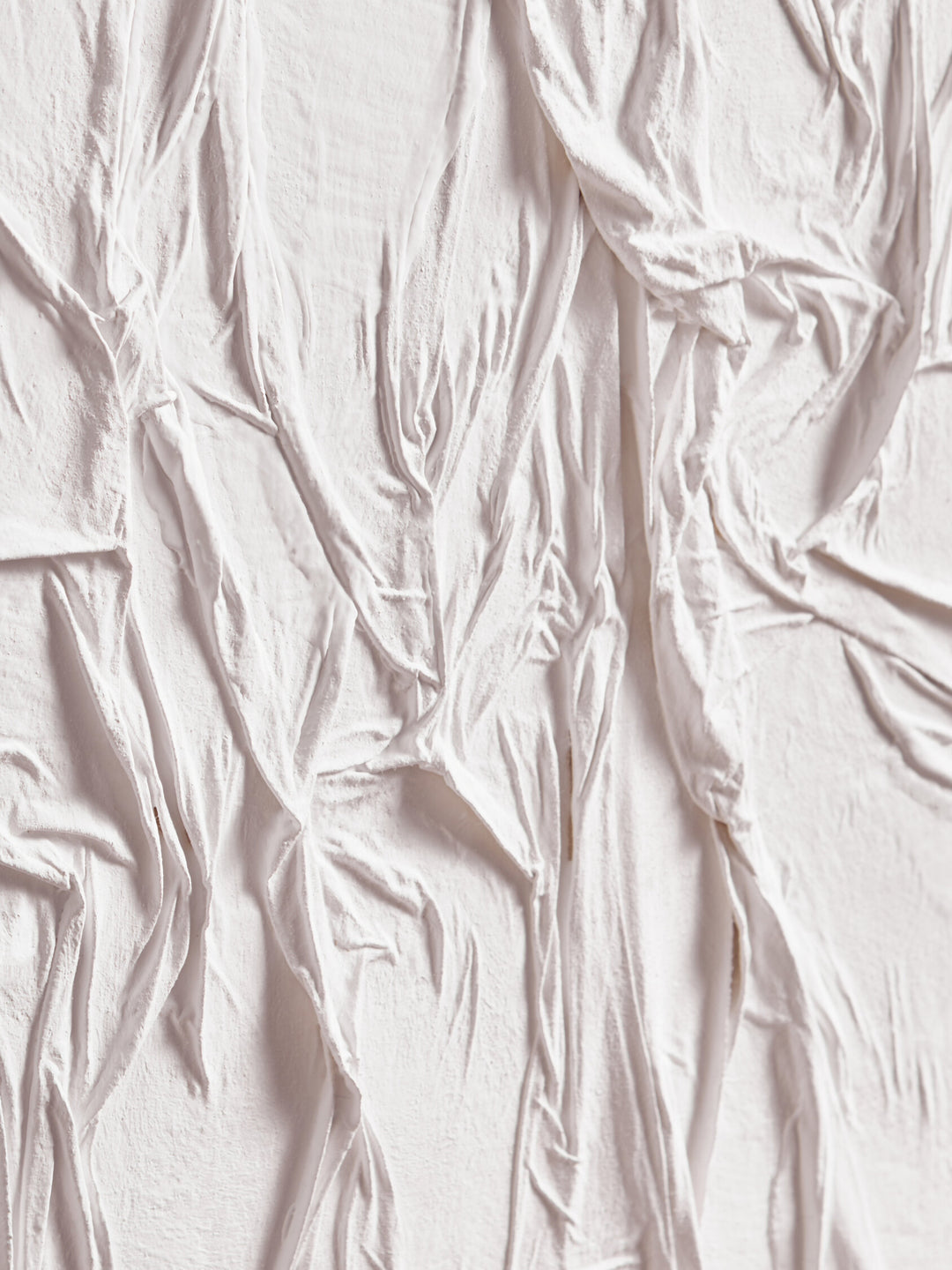 Painted Hand Fabric Wall White Art Sundown Sculptural