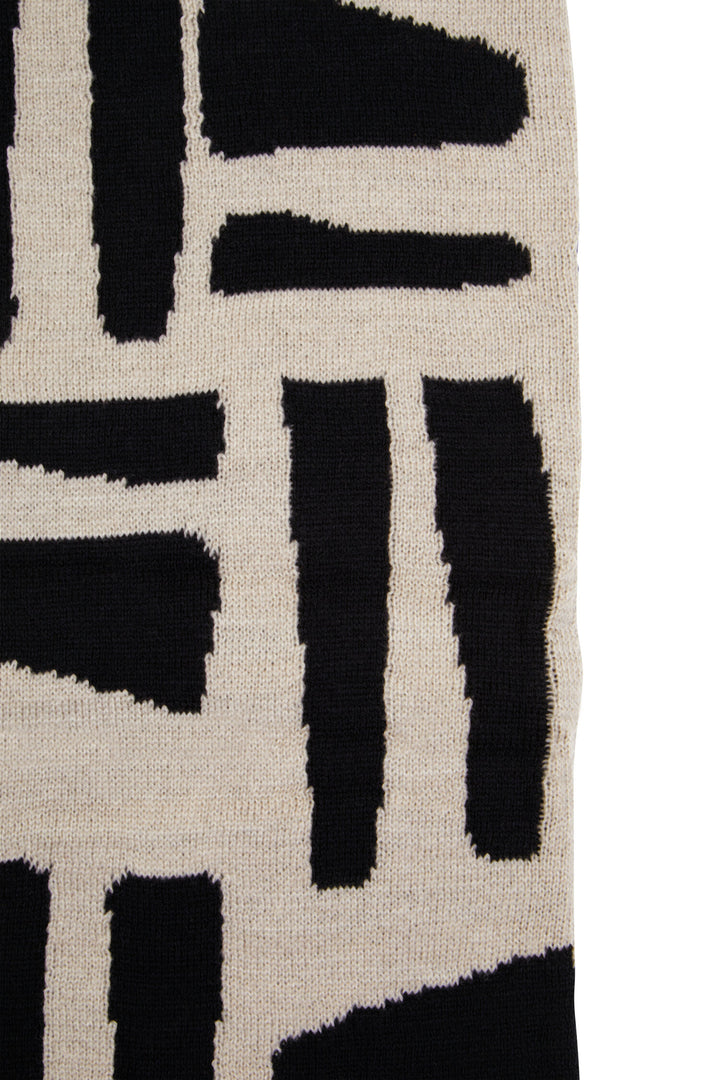 Natural And Black Throw Ozella Oakridge