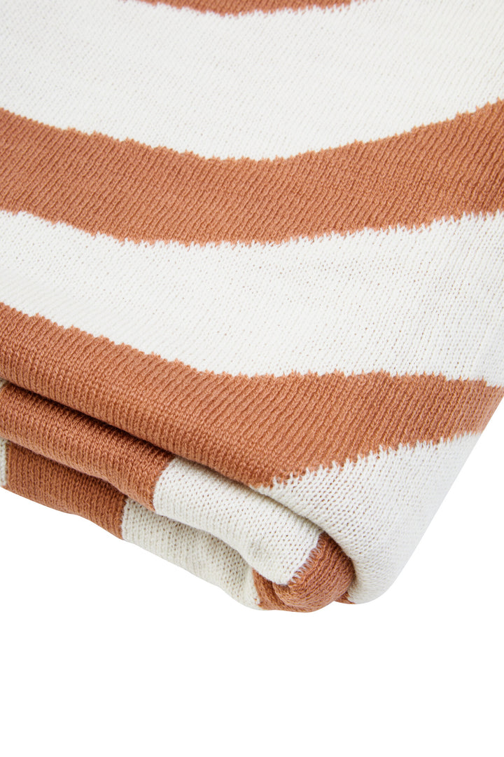 Oakridge Terracotta Ozella Throw Natural And