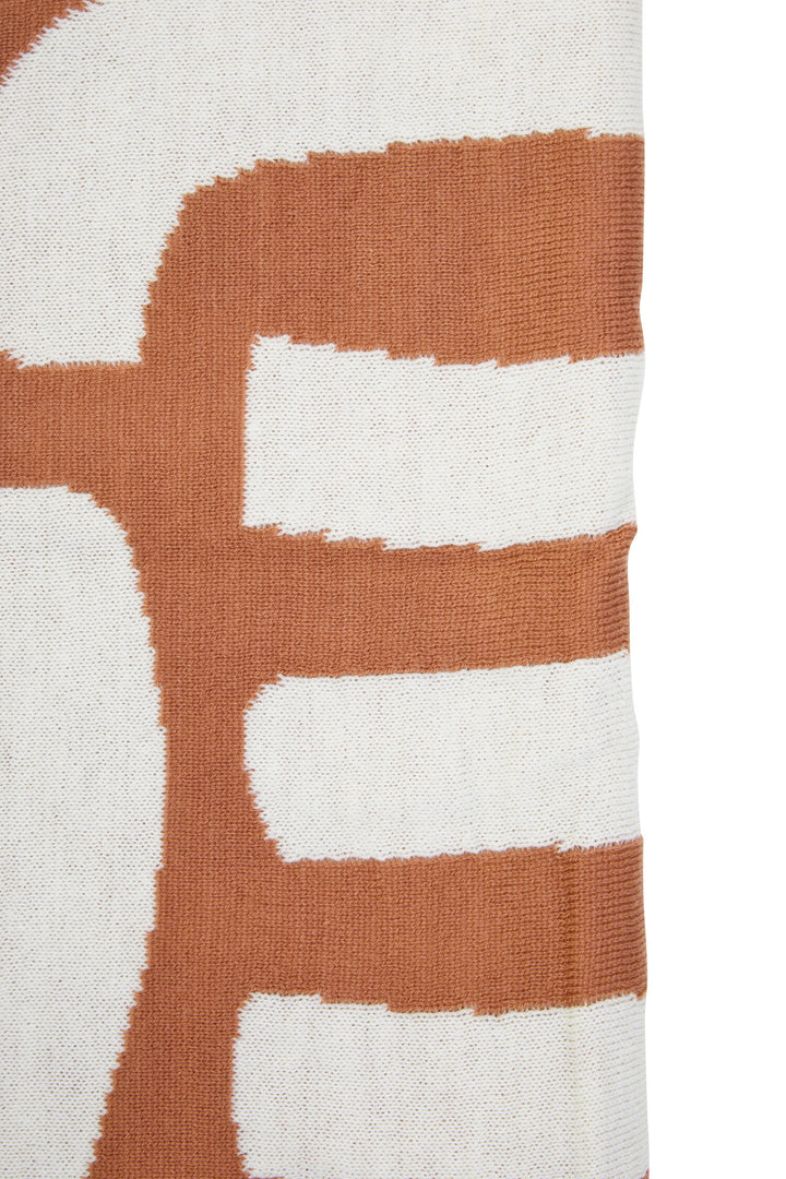 Oakridge Terracotta Ozella Throw Natural And
