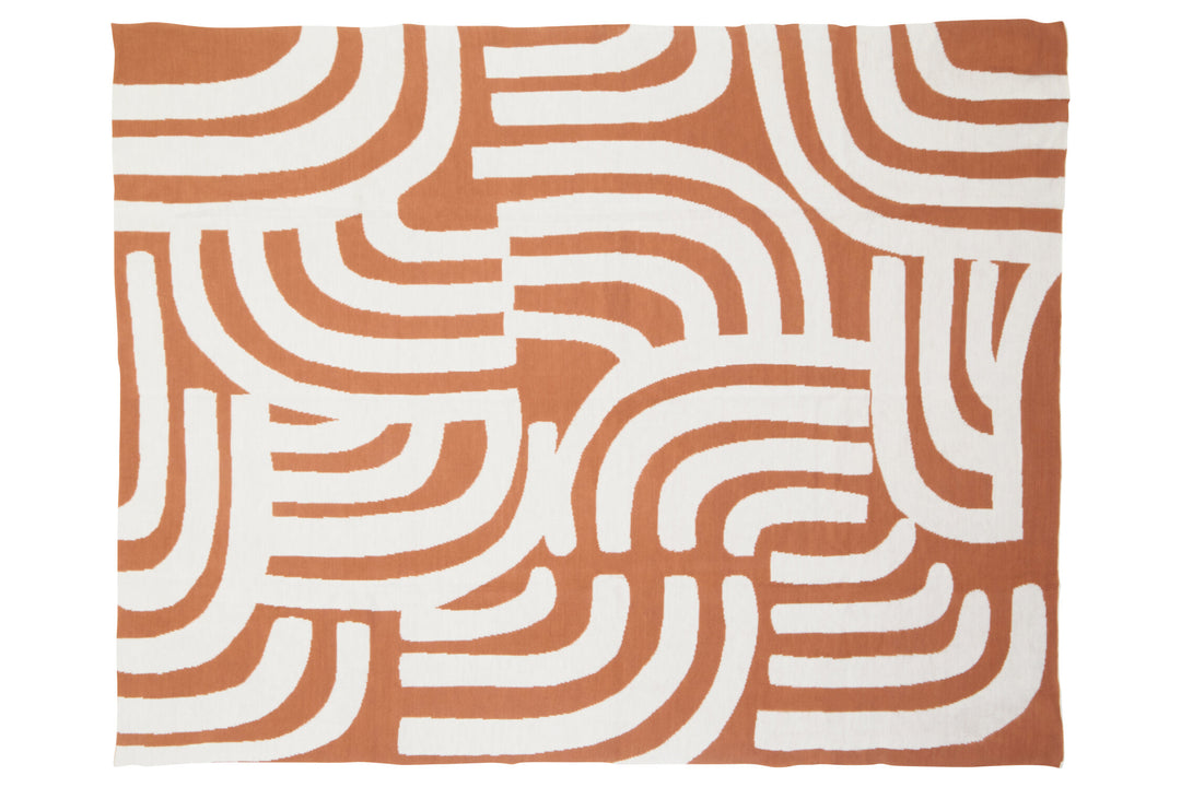 Oakridge Terracotta Ozella Throw Natural And