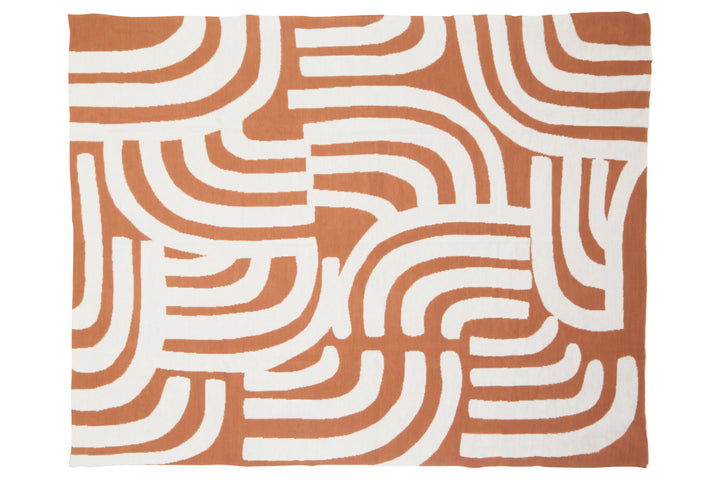 Oakridge Terracotta Ozella Throw Natural And