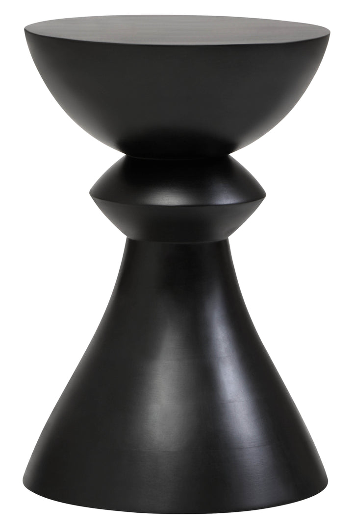 Walsa Accent Side Table in Black Mango Wood Finish