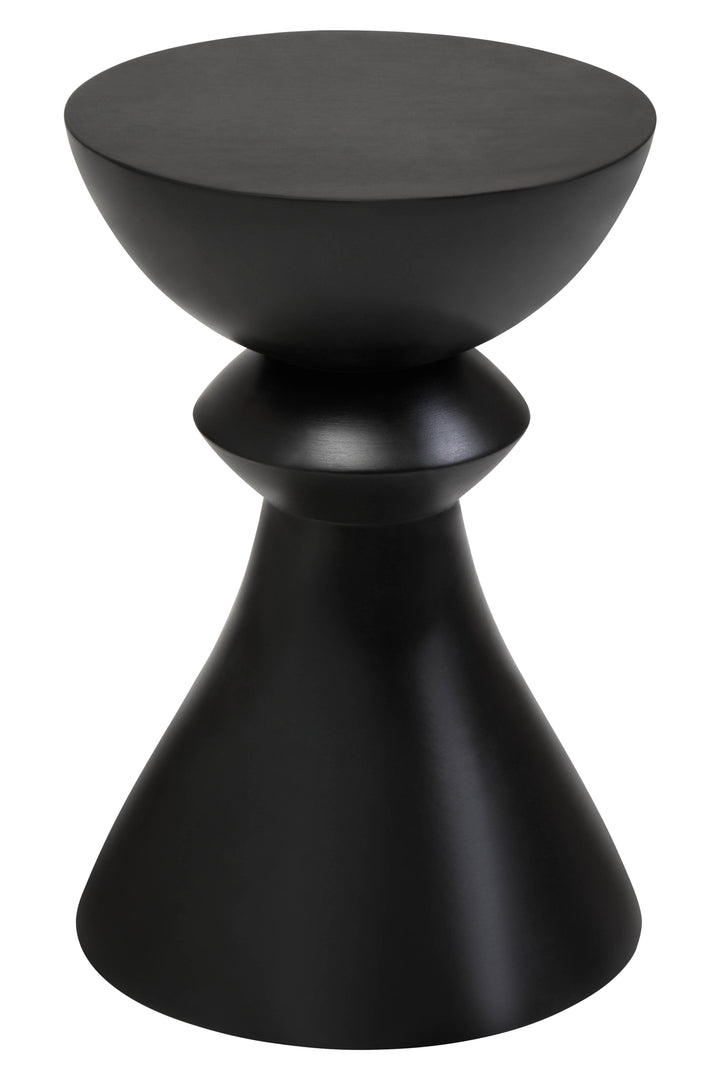 Walsa Accent Side Table in Black Mango Wood Finish