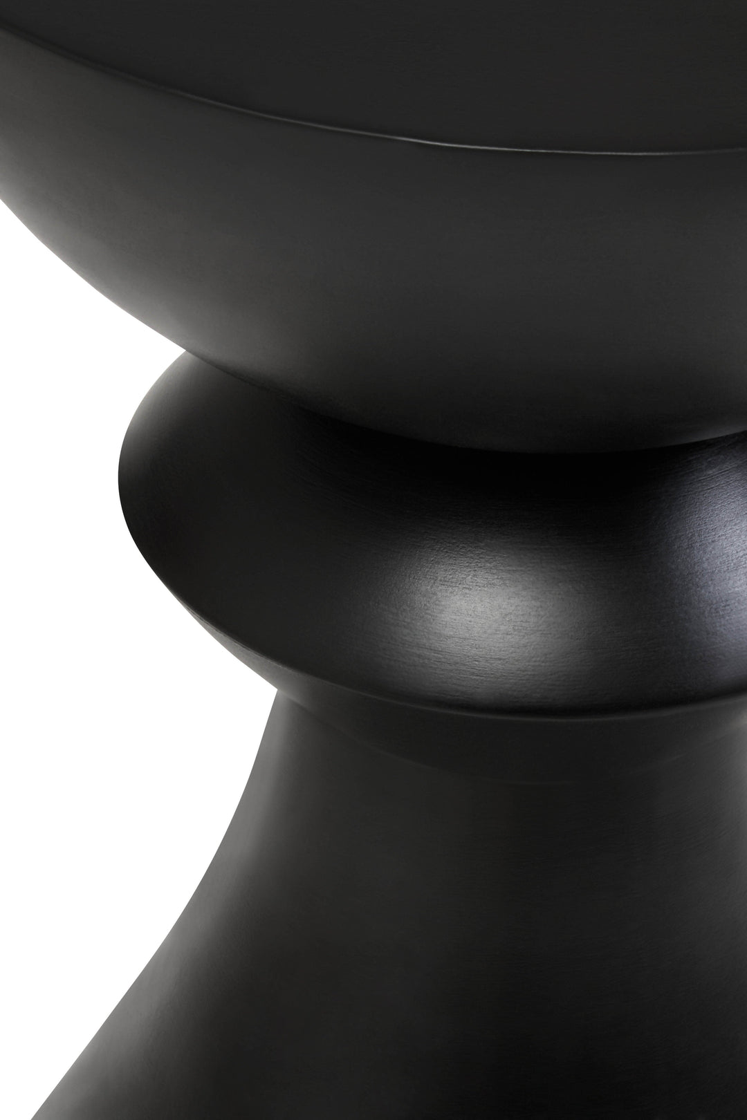 Walsa Accent Side Table in Black Mango Wood Finish
