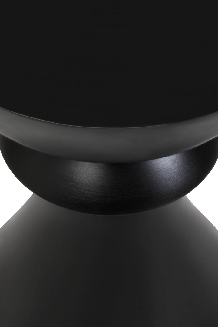 Walsa Accent Side Table in Black Mango Wood Finish
