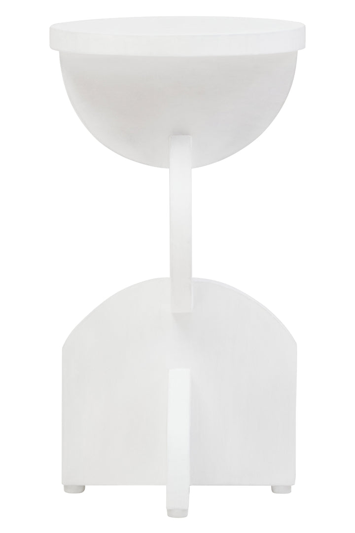 Walsa Side Table in Whitewash Mango Wood with Abstract Design