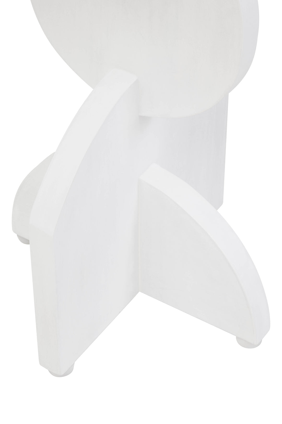 Walsa Side Table in Whitewash Mango Wood with Abstract Design