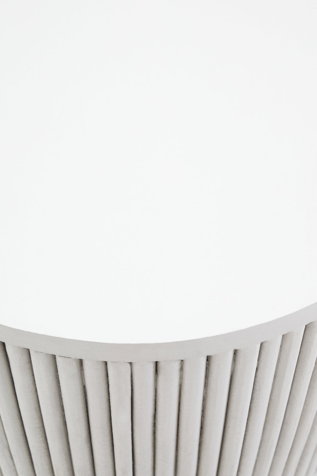 Walsa Side Table in Whitewash Mango Wood with Ridge Detail