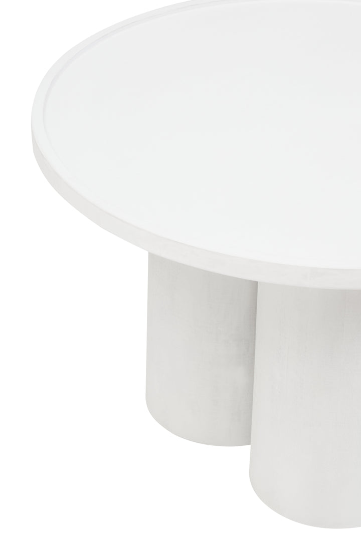 Walsa Coffee Table in Whitewashed Mango Wood with Column Detailing