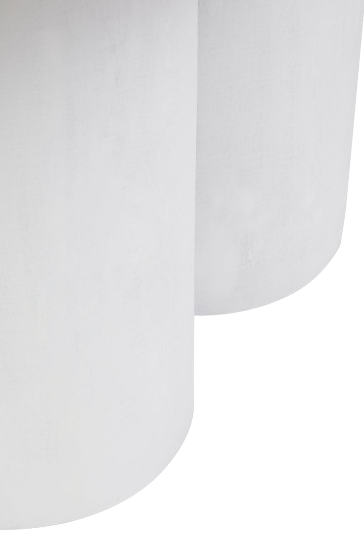 Walsa Coffee Table in Whitewashed Mango Wood with Column Detailing
