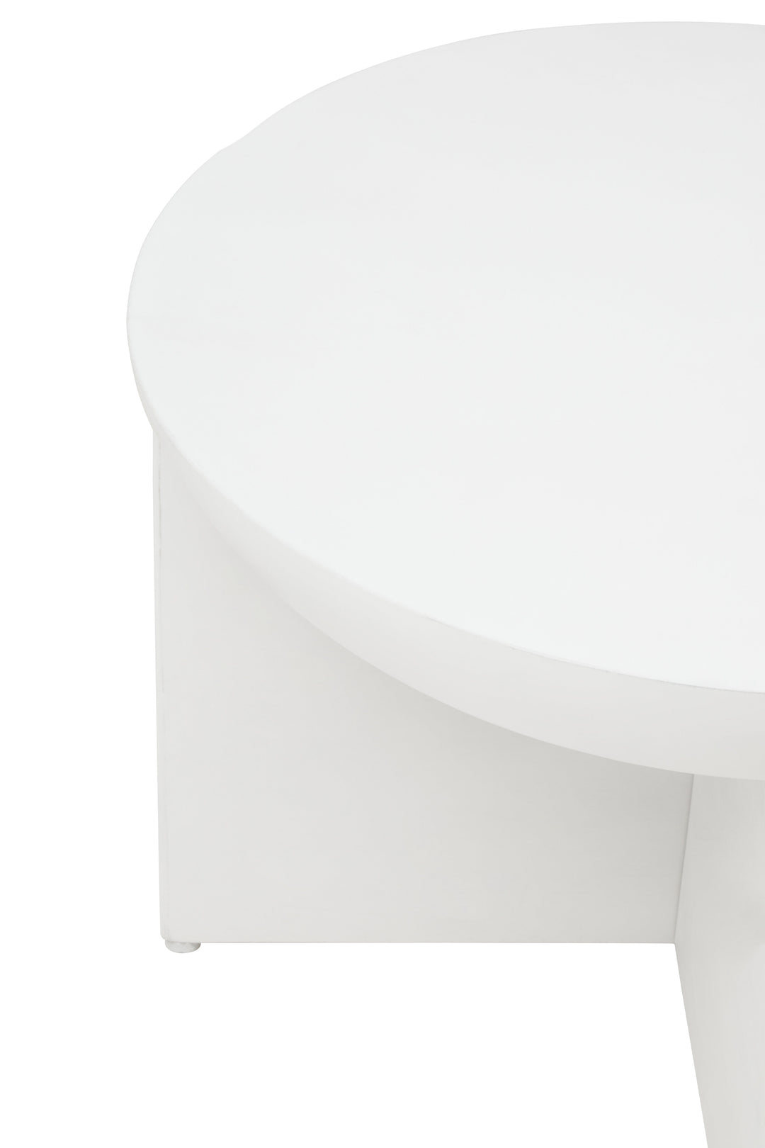 Walsa Round Coffee Table in Whitewashed Mango Wood Finish