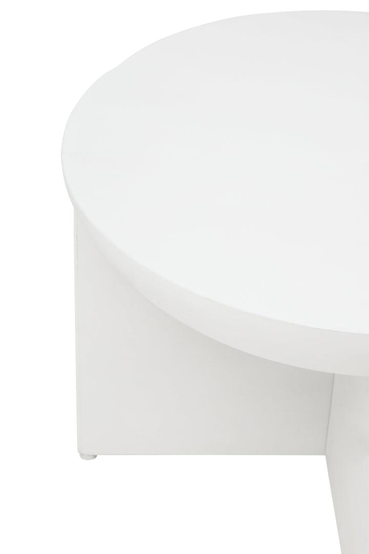 Walsa Round Coffee Table in Whitewashed Mango Wood Finish