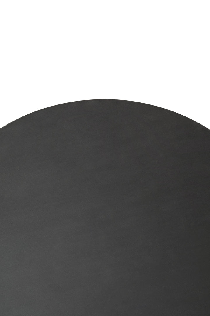 Walsa Side Table in Black Mango Wood with Circle Column Detail