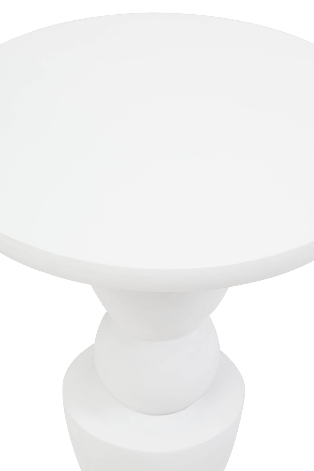 Walsa Side Table in Whitewash Mango Wood with Circle Column Detail