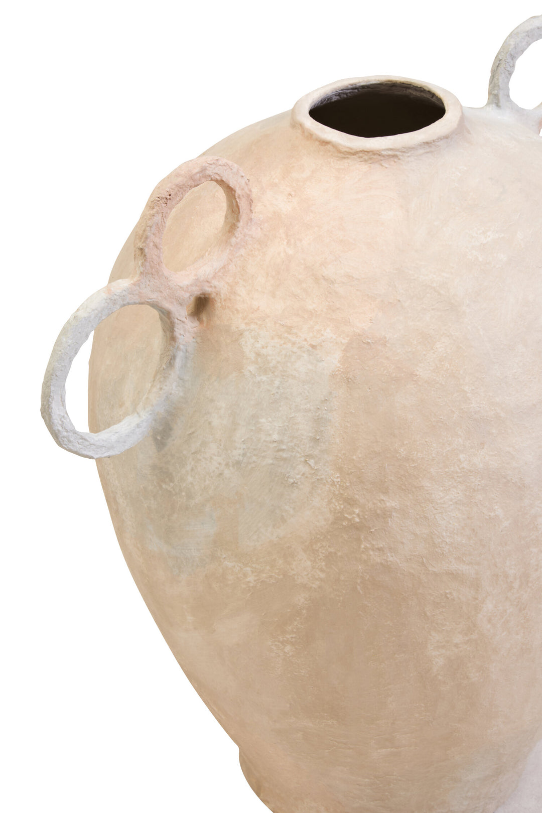 Ravessa Vase Mache With Decorative Large Handles Cotton