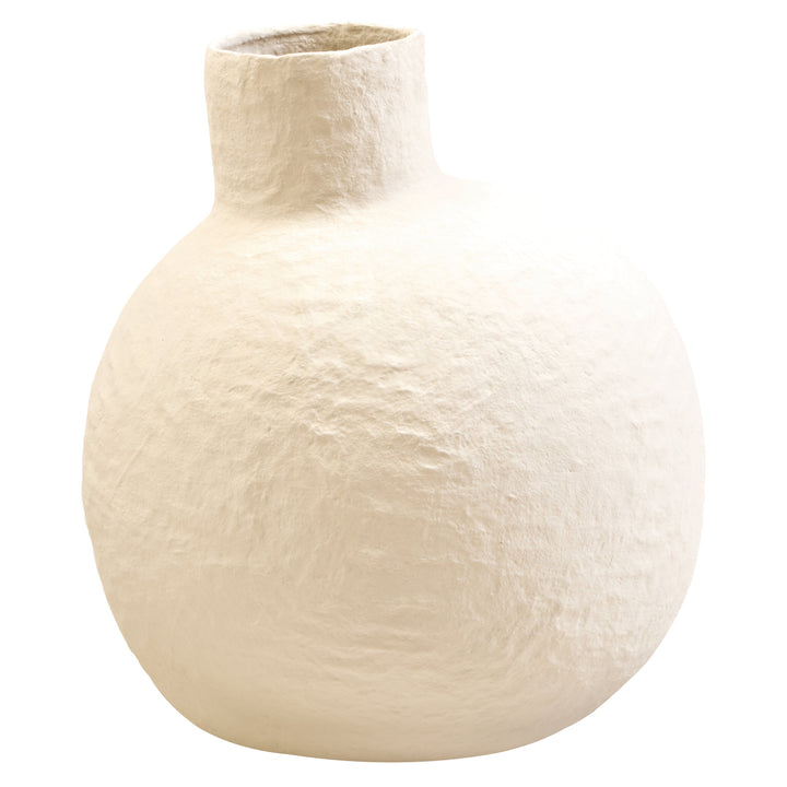 Vase Large Cream Cotton Ravessa Mache