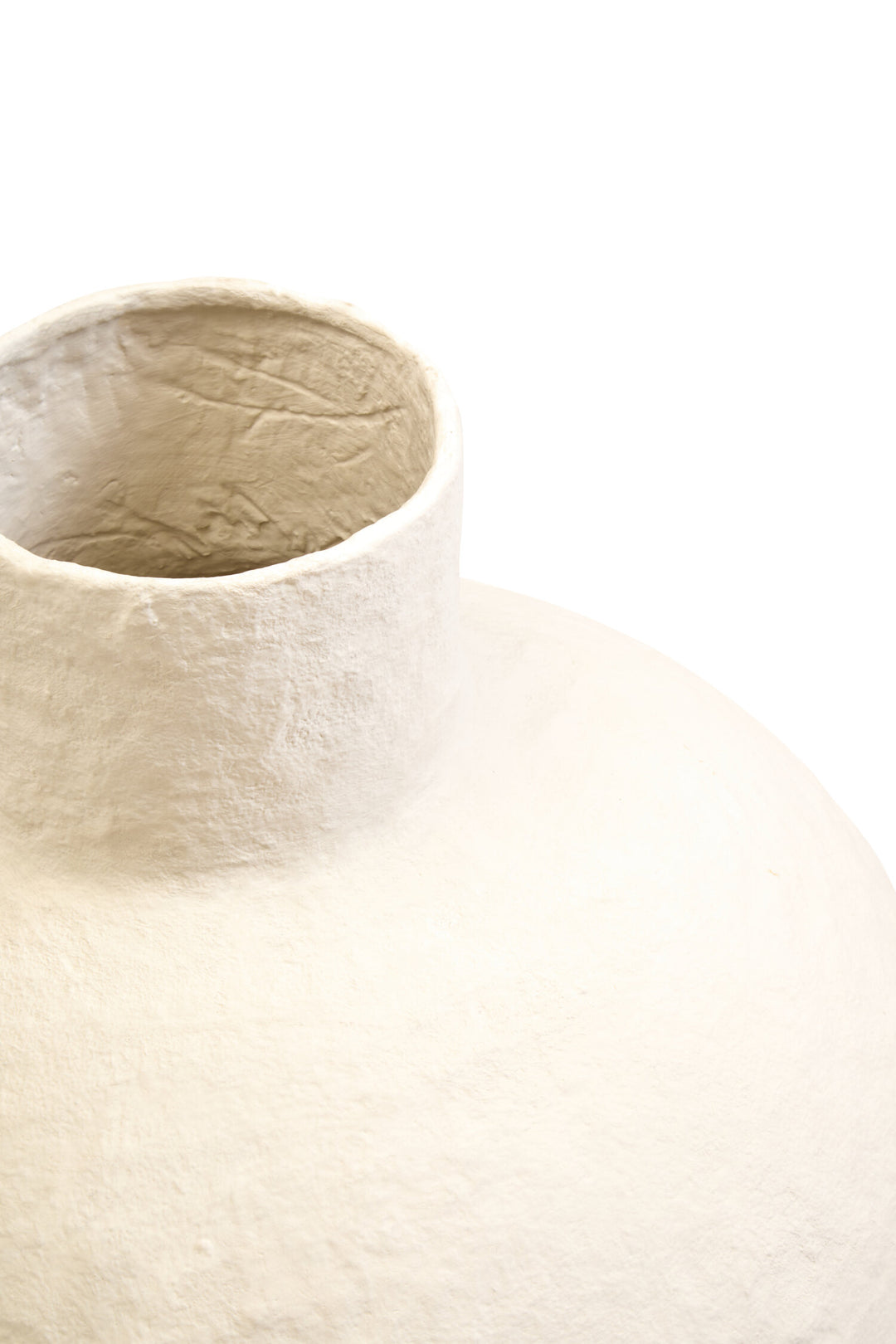 Vase Large Cream Cotton Ravessa Mache