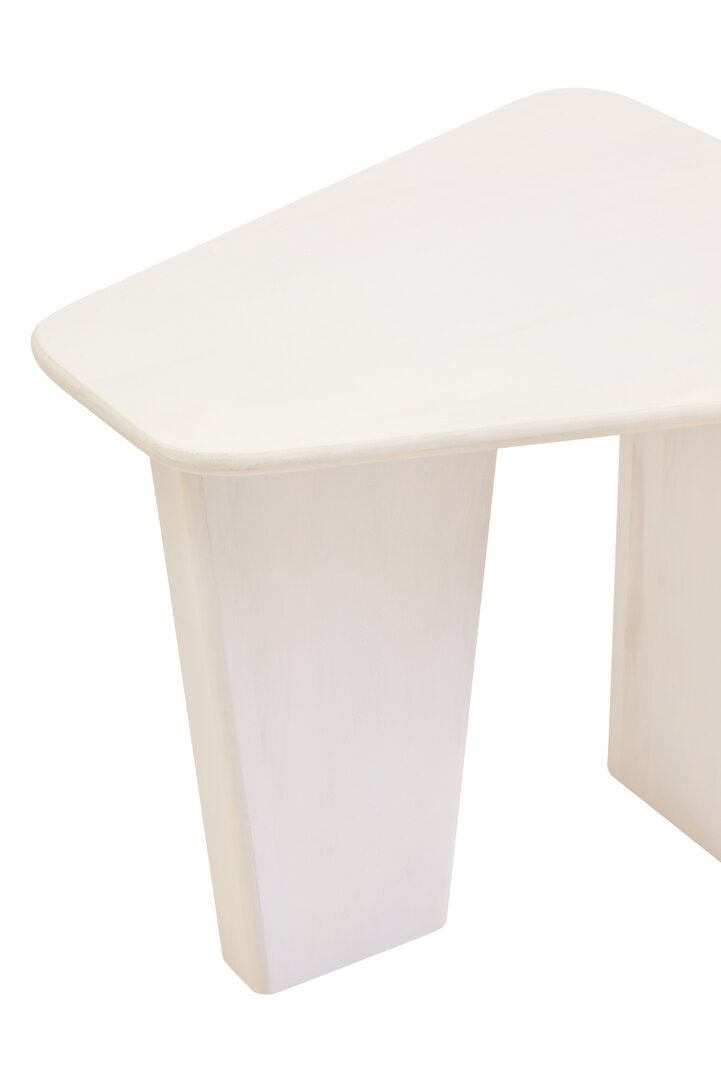 Knutsford Whitewash Mango Wood Coffee Table – Contemporary Wooden Coffee Table