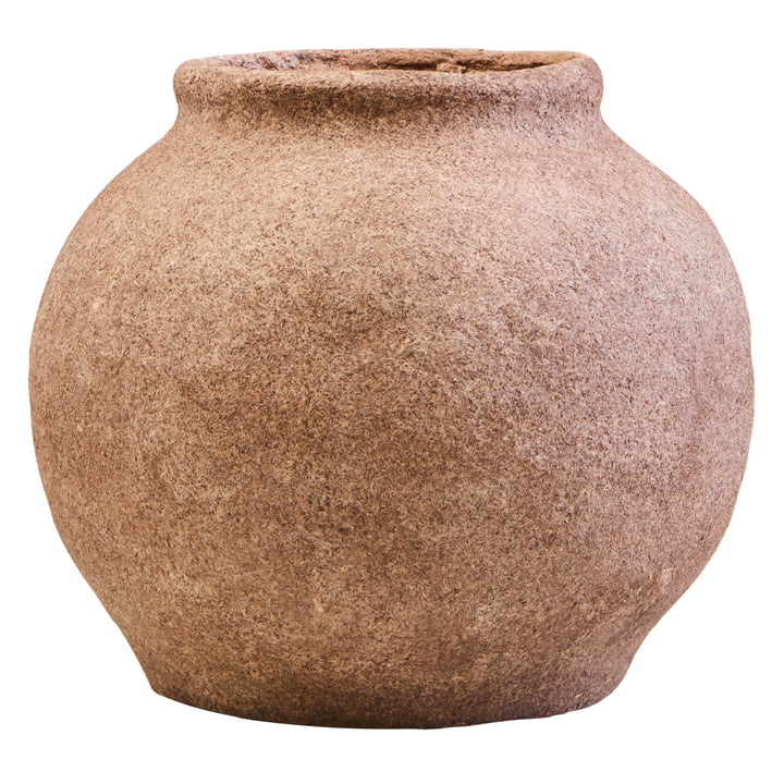 Coco Round Cotton Mache and Ravessa Shell Vase