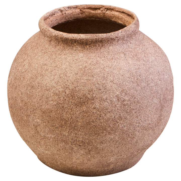 Coco Round Cotton Mache and Ravessa Shell Vase