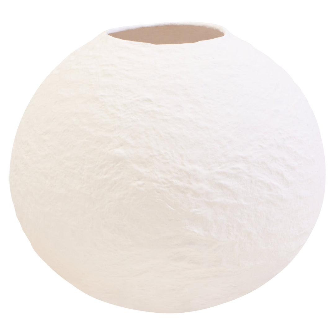Mache Ravessa Vase White Round Small Cotton